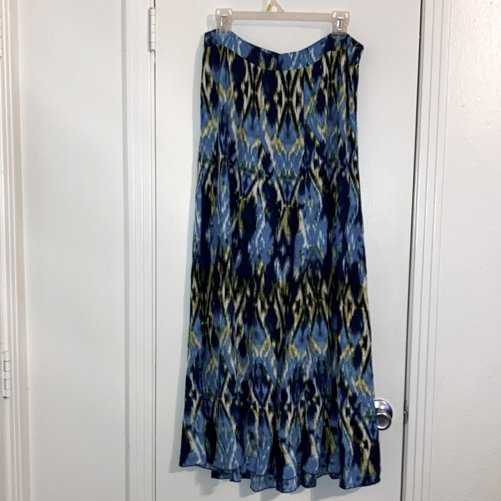 Apt. 9 Blue/green a-line maxi skirt